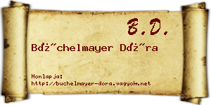 Büchelmayer Dóra névjegykártya